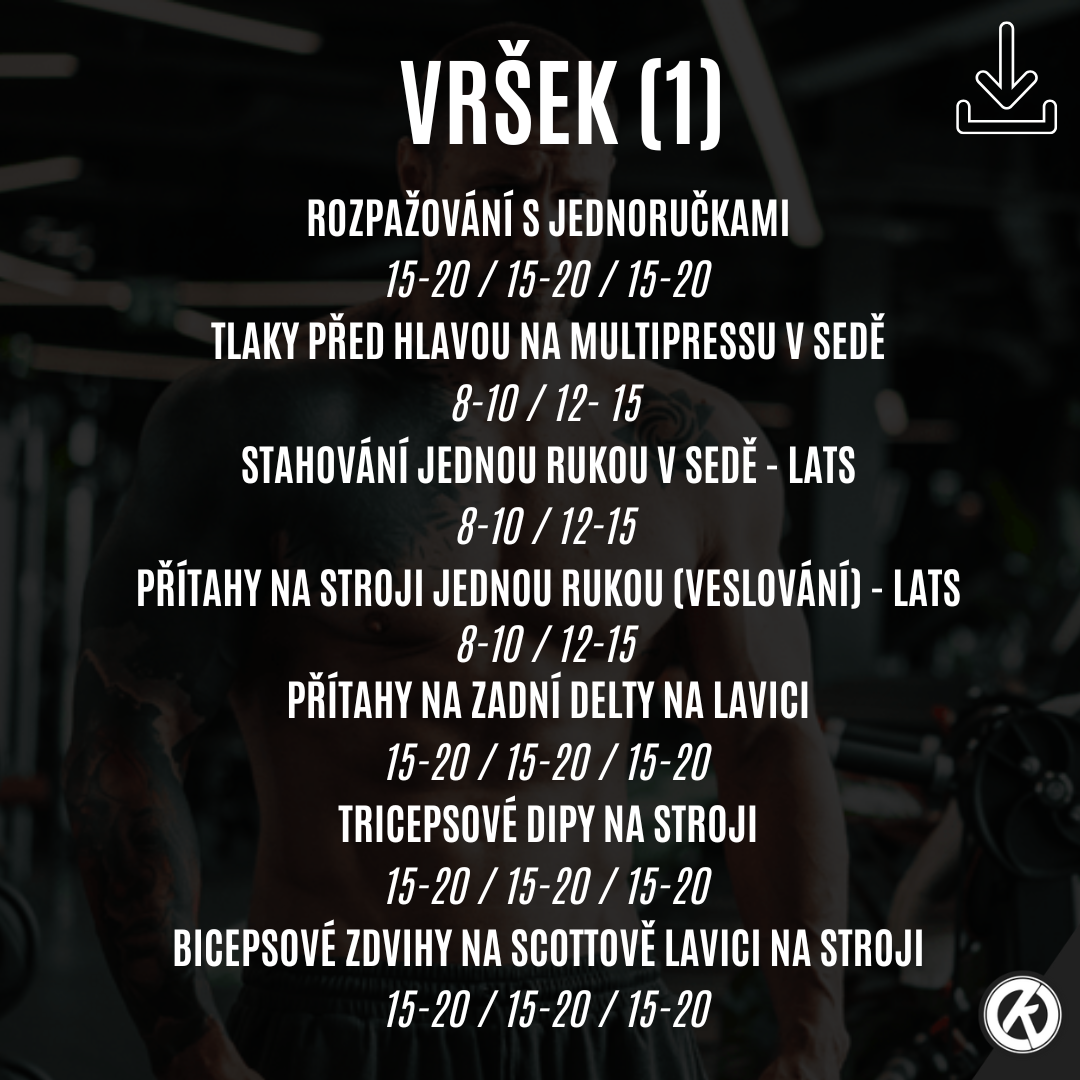 Trénink vršek kulturistika.com